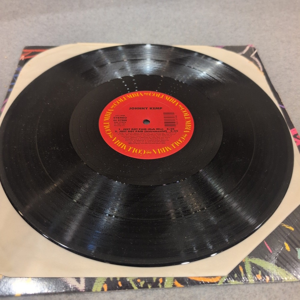 Johnny Kemp Just Got Paid 12" Vinyl Single 1988 Columbia 44 07588 New Jack Swing - Picture 5 of 6